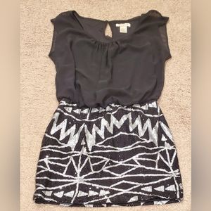 Arden B black sequin party date night dress